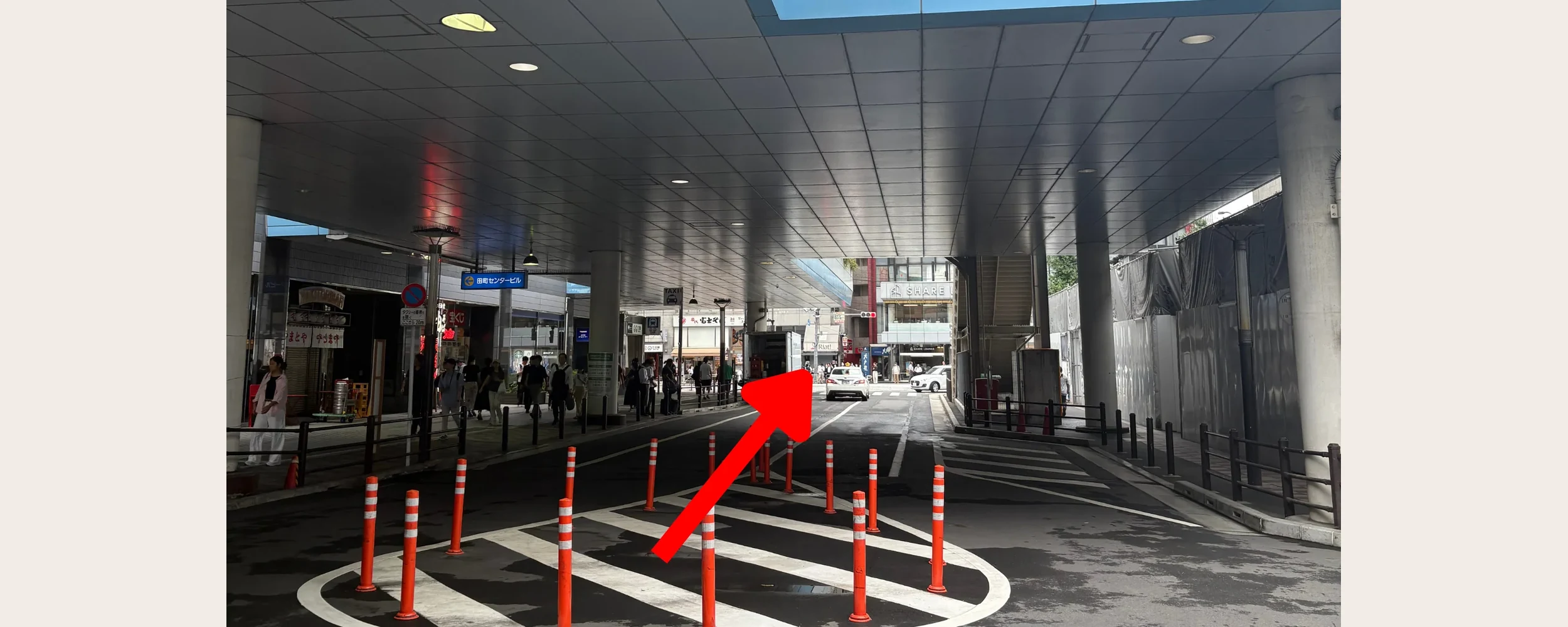 第一京浜大通りの信号へ進む道順